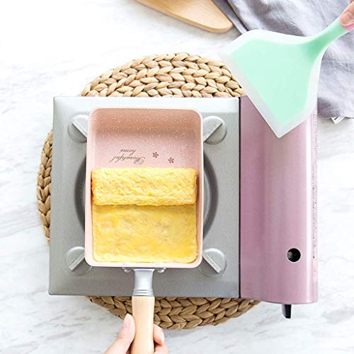 DLINMEI Cacerola de Tortilla Japonesa/Cacerola for Huevos, recubierta con un Nuevo Revestimiento Seguro de teflón, Antiadherente, Rosado