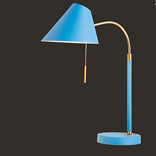 DLINMEI Lámpara de Mesa Sencilla Habitación Sala Simple Post-Modern Luz romántica Creativa del Escritorio Macaron lámpara de cabecera (Color : Blue)