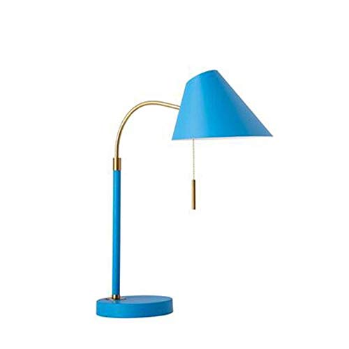 DLINMEI Lámpara de Mesa Sencilla Habitación Sala Simple Post-Modern Luz romántica Creativa del Escritorio Macaron lámpara de cabecera (Color : Blue)