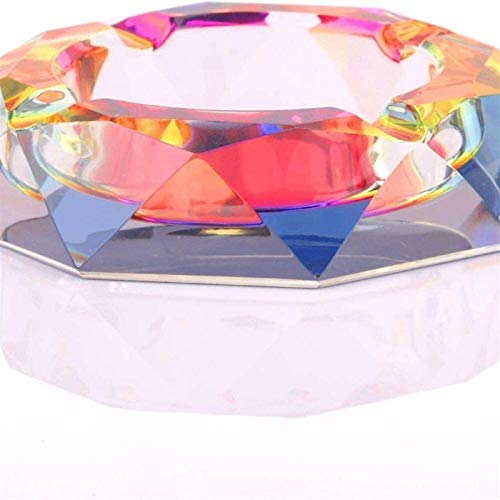 Dliso4 Cigarrillos Cenicero, Modelo Colorido, Crystal Aire Libre Dentro de Cigarrillos Caso Titular Cenicero Ceniza, Estudio de Mesa Hermosa Decoración del Arte