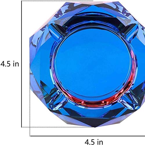 Dliso4 Cigarrillos Cenicero, Modelo Colorido, Crystal Aire Libre Dentro de Cigarrillos Caso Titular Cenicero Ceniza, Estudio de Mesa Hermosa Decoración del Arte