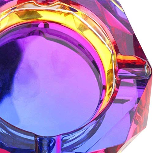 Dliso4 Cigarrillos Cenicero, Modelo Colorido, Crystal Aire Libre Dentro de Cigarrillos Caso Titular Cenicero Ceniza, Estudio de Mesa Hermosa Decoración del Arte