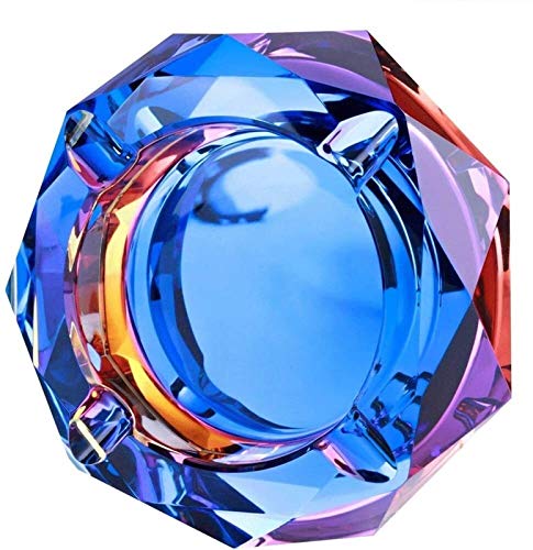 Dliso4 Cigarrillos Cenicero, Modelo Colorido, Crystal Aire Libre Dentro de Cigarrillos Caso Titular Cenicero Ceniza, Estudio de Mesa Hermosa Decoración del Arte