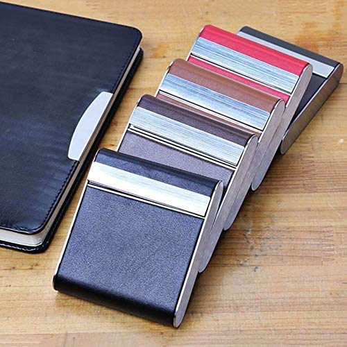 Dljyy Cigarrillos de Cuero del Caso, 20pcs Cigarrillo Tarjeta bancaria del envase del Caso Cajetilla de Tabaco Titular Mini Caja de almacenaje Padre Hombre Regalo del Amante Amigo (Color : Brown)