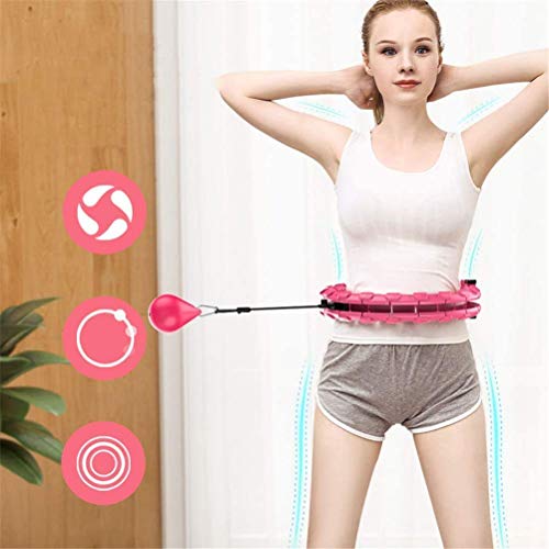 Dljyy Entrenamiento Inteligente Hula Hoop, Pesas Quema de Grasa sin Esfuerzo Hula Hoop, Inteligente Desmontable Contar Aros de Hula OSD