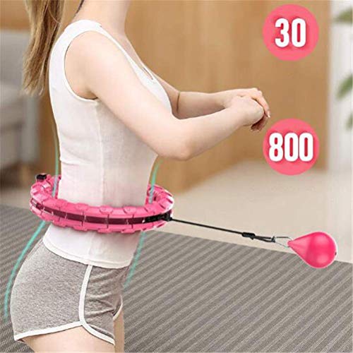 Dljyy Entrenamiento Inteligente Hula Hoop, Pesas Quema de Grasa sin Esfuerzo Hula Hoop, Inteligente Desmontable Contar Aros de Hula OSD