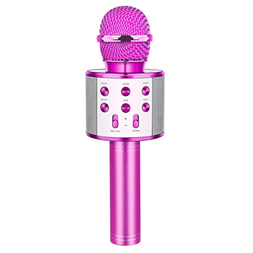 dmazing Regalos Niñas 5 6 7 8 9 10 Años, Microfono Karaoke Juguete Niña 3-15 Años Regalos para Niños de 3-15 Años Regalos para Niños Juguetes Populares Niño Ofertas para Navidad Púrpura
