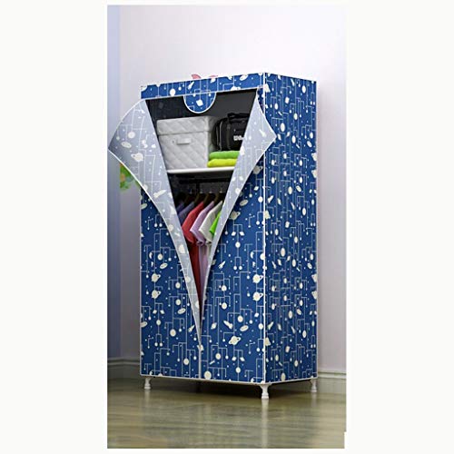 DMCE Portátil Armario, Simple Paño Armario Solo Apartamento Estudiante Dormitorio Armario Armario Almacenamiento de Ropa-A H150xL70xW45cm(59x28x18inch)