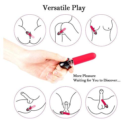 DMLQ Masajeador Portátil Mujer,Vībrādôręs Sęxụạlęs para Mujer Masajeador Recargable USB Portátil A Prueba,10 Modos De Vibración Juguete con Forma De Pintalabios