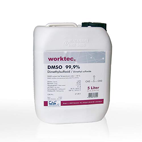 DMSO 99,9%, 5 litros, dimetilsulfóxido 5000 ml en bidón de HDPE