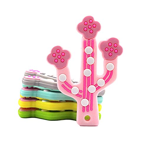 DNNAL Juguetes molares para niños, Mordedor de Cactus para bebés Higiénico y fácil de Limpiar, Juguetes para Masticar para bebés, Entrenamiento de mordedor para aliviar el Dolor y calmante