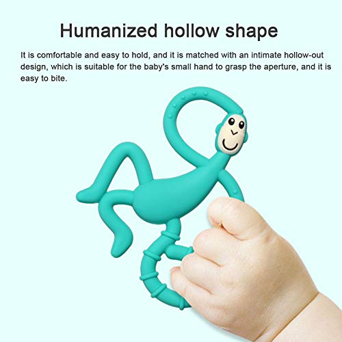 DNNAL Juguetes para la dentición del bebé mordedor, Cepillo de Dientes de Entrenamiento Infantil para la dentición, 100% Silicona de Grado alimenticio/sin BPA, Juguetes para Masticar para bebés
