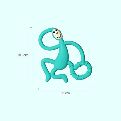 DNNAL Juguetes para la dentición del bebé mordedor, Cepillo de Dientes de Entrenamiento Infantil para la dentición, 100% Silicona de Grado alimenticio/sin BPA, Juguetes para Masticar para bebés