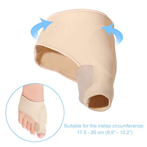 Doact Corrector de Juanetes, con Almohadilla de Gel y Separadore de Gel Dedo del Pie para Juanete Dedo pie Pie y Hallux Valgus Alivio del Dolor Adecuado Hombres y Mujeres
