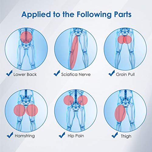 DOACT Faja Hernia Inguinal, Ajustable Soporte Cinturón y Muslo Soporte Muslo para Pierna y La Cadera para Ciatica, Hernia Inguinal, Prevenir La DistensióN Muscular, Adecuado Hombres y Mujeres (Negro)