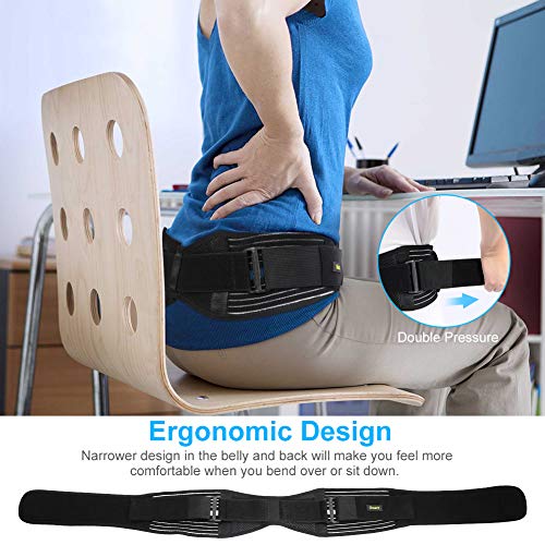Doact Sacroiliac SI Belt, Ajustable Cinturón Sacroilíaca para Alivio del Dolor de Articulación SI, Paréntesis de SI para Espalda Baja y Dolor de Ciática Adecuado para Mujeres y Hombres (S/M)