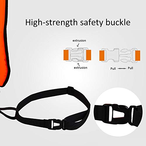 Doble flotante Airbags Swim Buoy Safety Tow Float, adultos inflables Snorkeling Airbags, Swim Boya para buceo Natación Seguridad Anti-ronquidos Almacenamiento Desgarro Nylon PVC Engrosado Desgaste