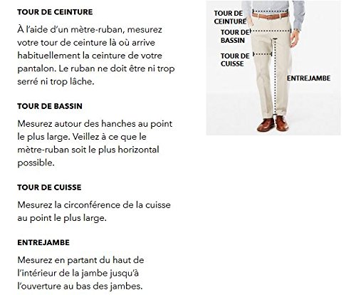 dockers Alpha Original Slim-Stretch Twill Pantalones, Marrón (New British Khaki 0432), 32W / 32L para Hombre