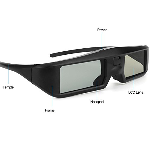 Docooler G06-BT 3D Activas Gafas de Obturación Gafas de Realidad Virtual Señal Bluetooth para 3D HDTV