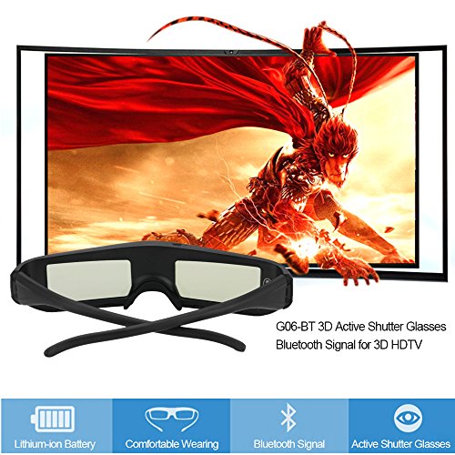 Docooler G06-BT 3D Activas Gafas de Obturación Gafas de Realidad Virtual Señal Bluetooth para 3D HDTV