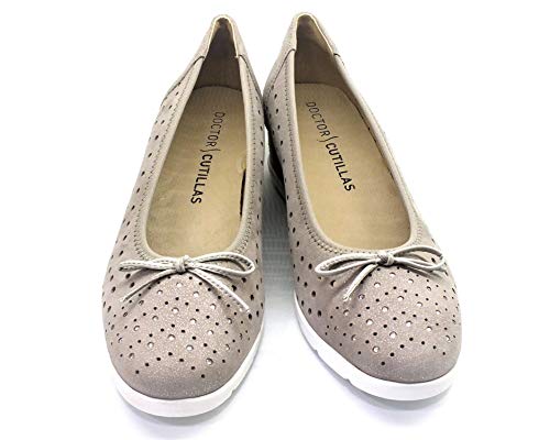 Doctor Cutillas Manoletina cuña 68220 Ante Plomo (37)