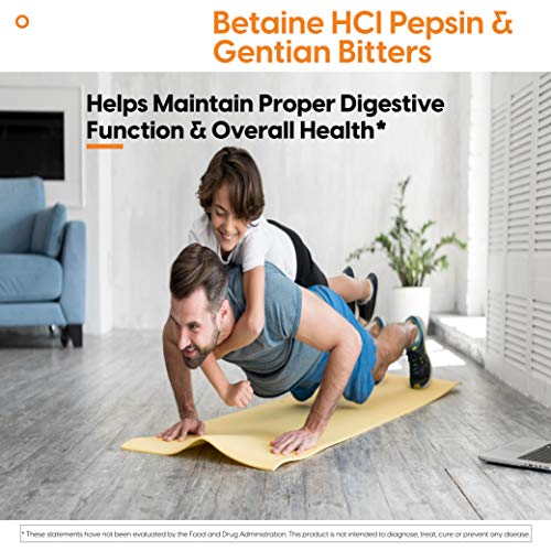 Doctor's Best Betaine HCl Pepsin & Gentian Bitters - 120 caps 120 unidades 140 g