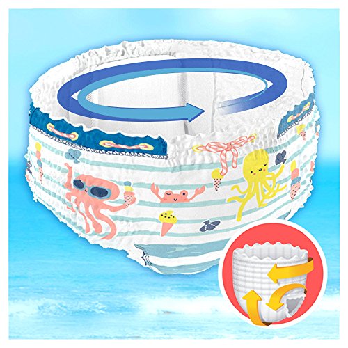 Dodot Splashers Pañales Bañadores Desechables, No se Hinchan y Fácil de Quitar, Talla 4, 9-15 kg - 11 Unidades