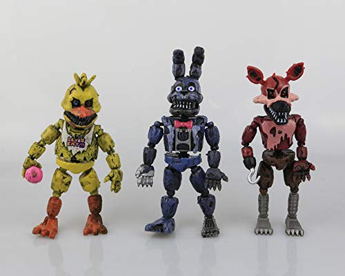 Dondonmin Five Nights at Freddy'S Muñeca de Juguete Juguetes Figuras de acción Populares Set Figuras de acción Cube Vogue Juguetes Figuras (Color : A1, Size : 17cm)