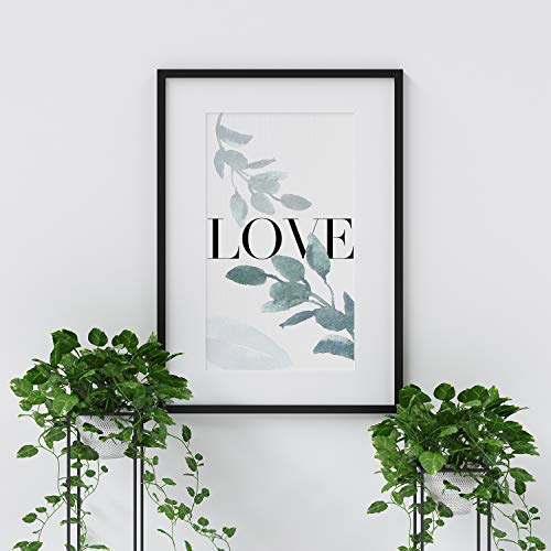 DONLETRA® Set de 3 Láminas Decorativas Nórdicas de LOVE/FAMILY/HOME para Enmarcar - A3 A4 - Decoración de Pared - Cuadros Modernos en Lienzo sin Marco, LSM-SET3-005 (A3)