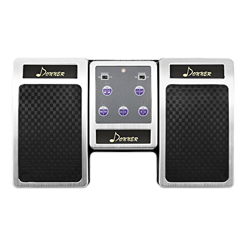Donner Bluetooth Cambiador de Página Pedal de Música para iPad / Tableta Android / MAC / PC Color Plata