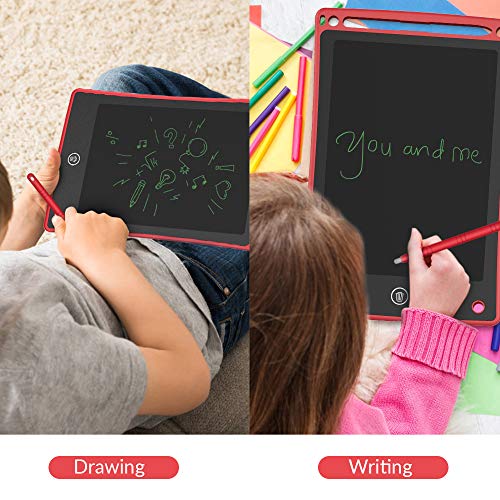 Doosl Tableta de Escritura LCD, Tableta para Escribir y Hacer Bocetos de 8,5 Pulgadas - Tableta de Escritura Mini Pad Tableta de Dibujo para uso en la Escuela, el Hogar, la Oficina y los Viajes - Rojo