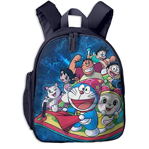 Doraemon and Partner Mochila Escolar, Bolsa de Viaje de Lona Universal para niño y niña Azul Marino Talla única