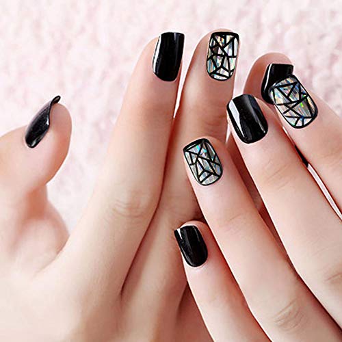 Doreliss Uñas postizas, uñas a presión, 30 piezas de uñas postizas cuadradas brillantes de cubierta completa, uñas reutilizables con cintas de uñas Rojas para mujeres y niñas