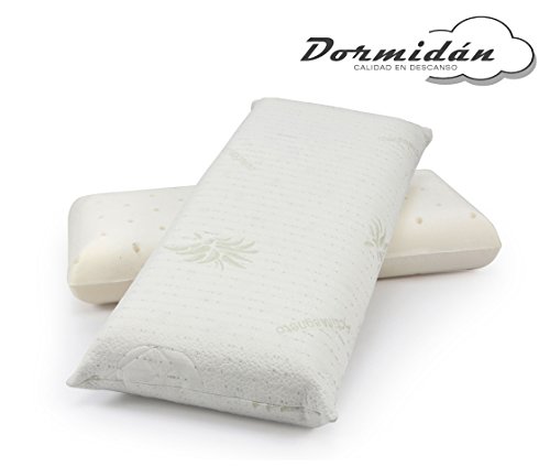 Dormidán - Almohada viscolastica viscoelástica Perforada, Tejido Stretch con Hilo de Plata, desenfundable 135cm