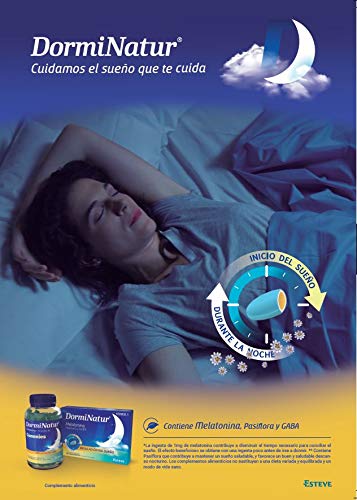Dorminatur Comprimidos, 50g, Pack de 30. Con melatonina y Vitamina B6. Facilita la conciliación del sueño para mejorar el descanso