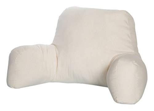 Dormio - Cojín de lectura o descanso, Relleno de fibra hueca con tratamiento antiácaros, antibacterias, antimoho y antialérgico, Color Blanco, Tamaño único