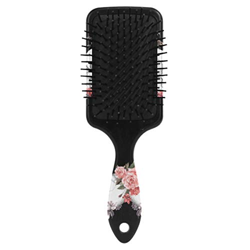 DOSHINE - Cepillo de pelo con diseño de calavera de azúcar para Halloween, cojín de aire, peine antiestático con punta de bola para desenredar el cabello sensible del cuero cabelludo seco y dañado