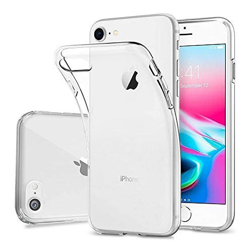 DOSMUNG Funda para iPhone SE 2020 iPhone 7/8, Ultra Fina Suave TPU Carcasa, Anti- Choques, Anti- Arañazos, Protección a Bordes y Cámara, Carcasa para iPhone 7/8/SE 2020