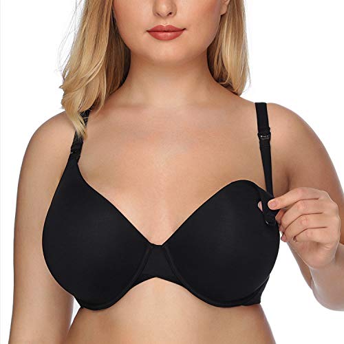 DotVol - Sujetador Premamá para Mujer Enfermería de la Maternidad de Lactancia Copa Completa Copa con Anillo Acero y Correa Desmontable