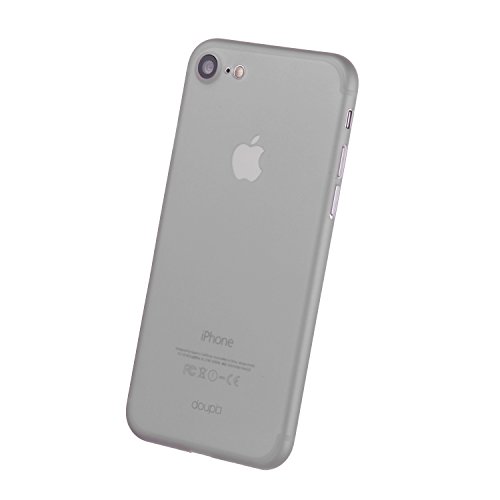 doupi UltraSlim Funda para iPhone SE (2020) / iPhone 8/7 (4,7 Pulgadas), Finamente Estera Ligero Estuche Protección, Gris