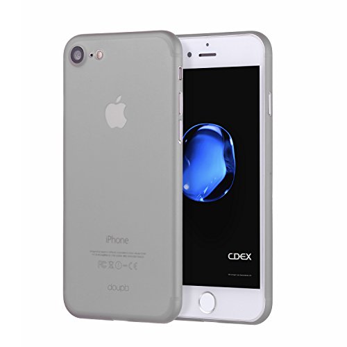 doupi UltraSlim Funda para iPhone SE (2020) / iPhone 8/7 (4,7 Pulgadas), Finamente Estera Ligero Estuche Protección, Gris