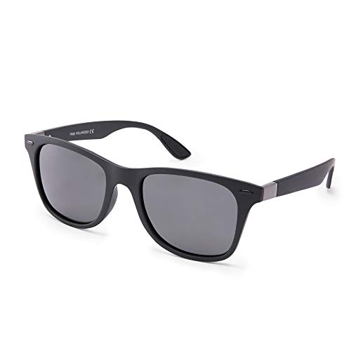 DOVAVA Gafas De Sol Para Hombre Polarizada UV Protección,Adecuadas ara Ciclismo Viajar Conducir Pesca (Negro)