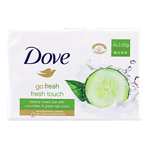 Dove Savon de Toilette Dolor Exfoliante fresca del tacto 4 x 100 g - Lote de 2