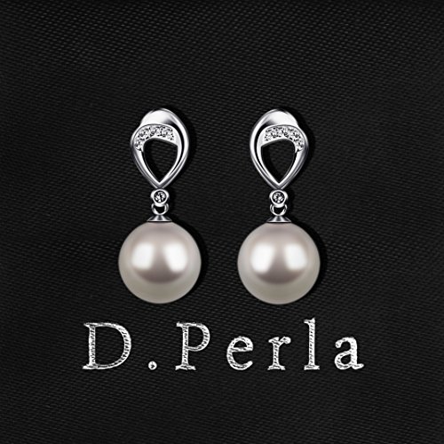 D.Perlla Mujer Pendientes Plata de Ley 925"Te amo por siempre" con Para Regalos Originales