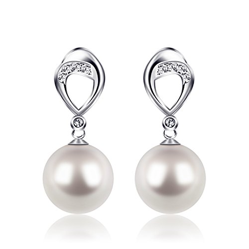 D.Perlla Mujer Pendientes Plata de Ley 925"Te amo por siempre" con Para Regalos Originales