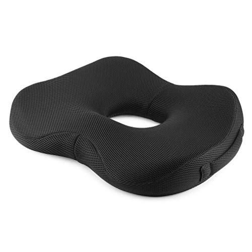 Dpower Cojin Coxis de Espuma Memoria Portátil，Cojines Silla Ergonómico，Funda Lavable, Cojines antiescaras para sillas de Oficina, Coche, Sillas Gaming