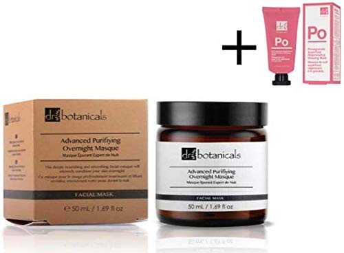 Dr Botanicals – Vegan Skincare – Mascarilla de purificación de noche avanzada, con mascarilla de dormir granada