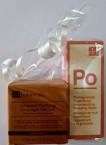 Dr Botanicals – Vegan Skincare – Mascarilla de purificación de noche avanzada, con mascarilla de dormir granada