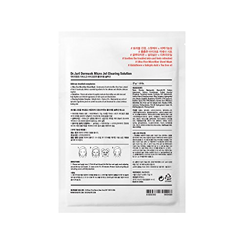 Dr. Jart Dermask Micro Jet Clearing Solution Hoja de mascarilla, 5 unidades