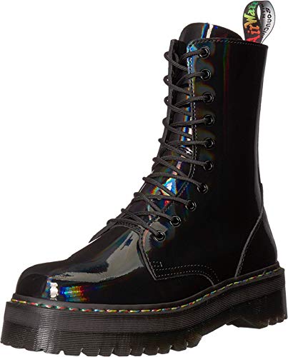 Dr. Martens Jadon Mujer Rainbow Negro Hi Botas-UK 5